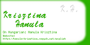 krisztina hanula business card